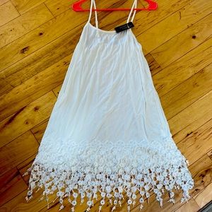 Off White Daisy Drip Hem Detail Slipdress NWT